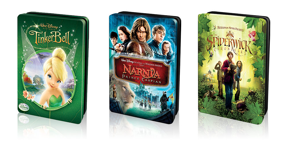 EzyDVD Collector's Tins - Kungfu Panda, Narnia, Spiderwick