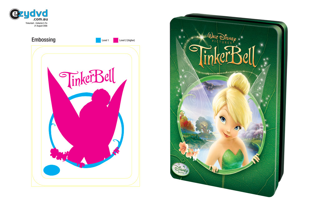 EzyDVD Collector's Tins - Tinkerbell Tin (Embossing)